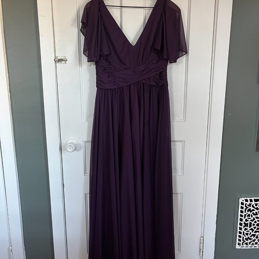 David's Bridal Flutter Sleeve Bridesmaid Dress